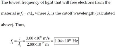 Calculation of cutoff frequency