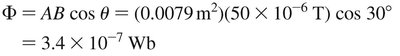 Magnetic flux calculation