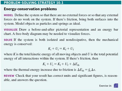 Problem-solving strategy for energy conservation problems