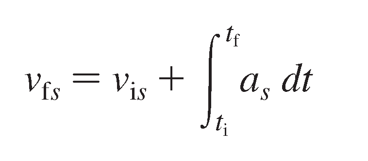 Equation for velocity from acceleration