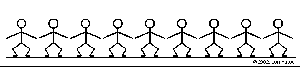 Human wave analogy for wave propagation