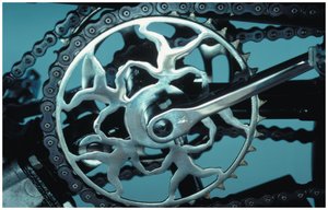Bicycle crank and chain illustrating torque
