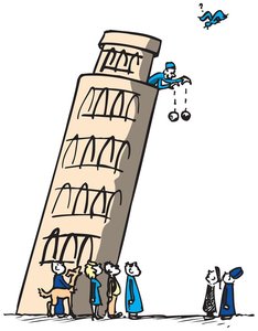 Galileo's Leaning Tower of Pisa experiment