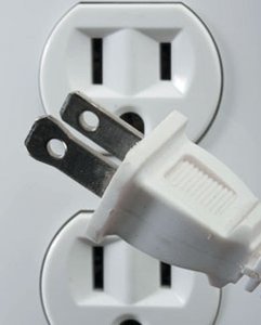 Two-prong plug and outlet