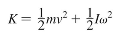 Rotational kinetic energy equation