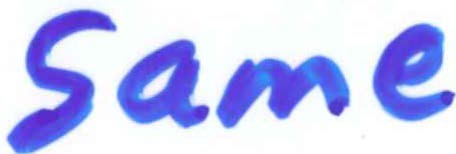 Same quantity handwritten