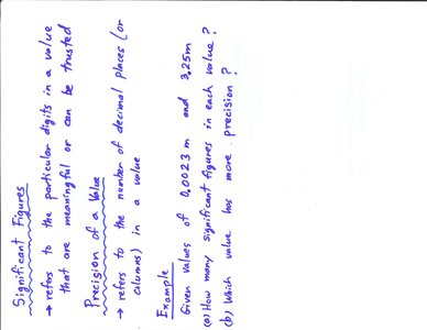 Significant Figures example handwritten