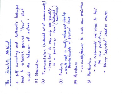 Scientific Method handwritten notes