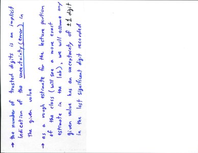 Scientific Notation handwritten notes