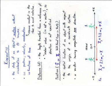 Average and Instantaneous Speed handwritten notes