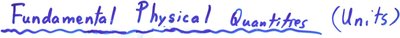Fundamental Physical Quantities handwritten heading