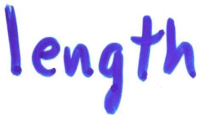 Length handwritten