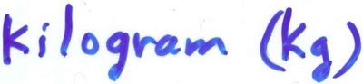 Kilogram handwritten