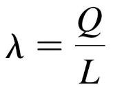 Linear charge density equation