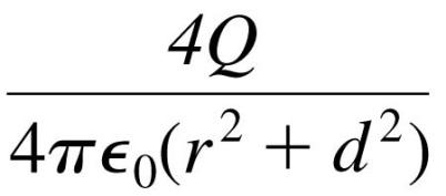 Electric field with different distances