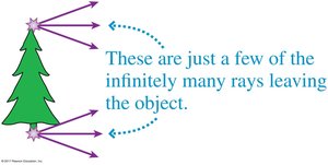 Ray diagram showing rays from an object