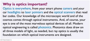 Importance of optics in technology and science