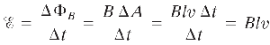 Equation for motional emf