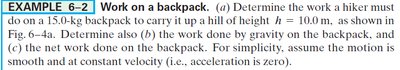Hiker carrying backpack up a hill