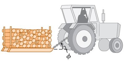 Tractor pulling sled