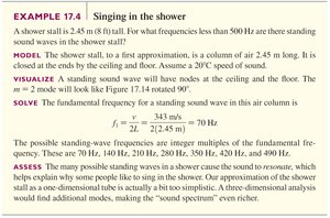 Example: Singing in the shower