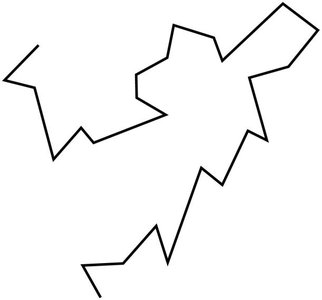Random path representing Brownian motion