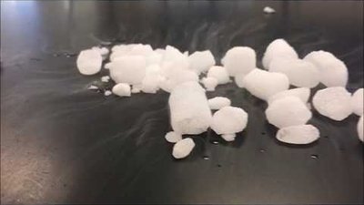 Sublimation of dry ice
