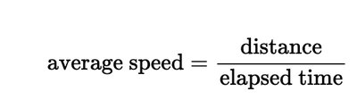 Equation for average speed