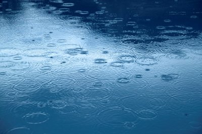 Raindrops on water surface