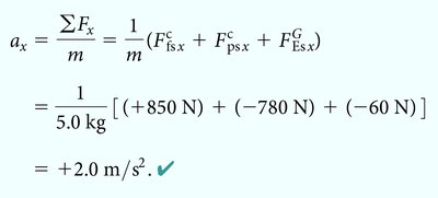 Calculation of acceleration for stool in a lift