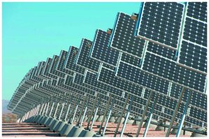 Solar panels collecting solar energy