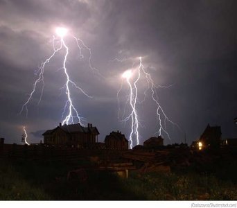 Photograph of lightning