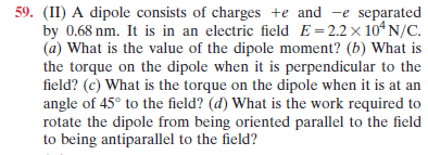 Dipole in electric field