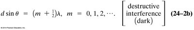 Equation for destructive interference