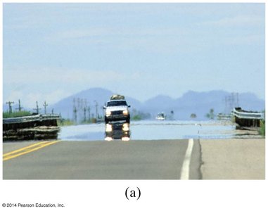 Photograph of a highway mirage