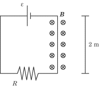 Electric circuit with a segment in a magnetic field