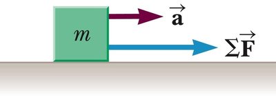 Net force and acceleration on a block