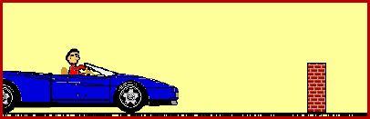 Car crash animation illustrating inertia