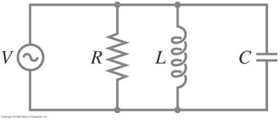 Parallel LRC circuit diagram