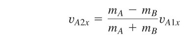 Elastic collision B much less massive