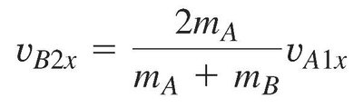 Elastic collision A and B similar masses