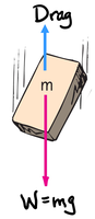 Falling object with drag and weight