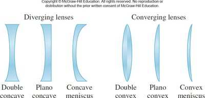 Common shapes of thin lenses