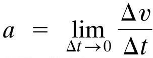 Formula for average acceleration