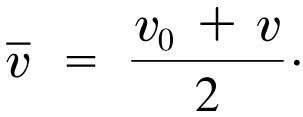 Formula for average velocity with initial and final velocities