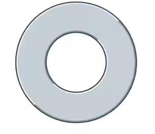 Washer with expanding hole due to thermal expansion