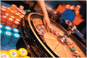Roulette wheel as an example of rotational motion