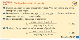 Finding the center of gravity: equations and steps
