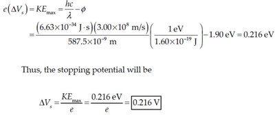 Graph of KEmax vs frequency