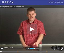 Charged rod and aluminum can demonstration